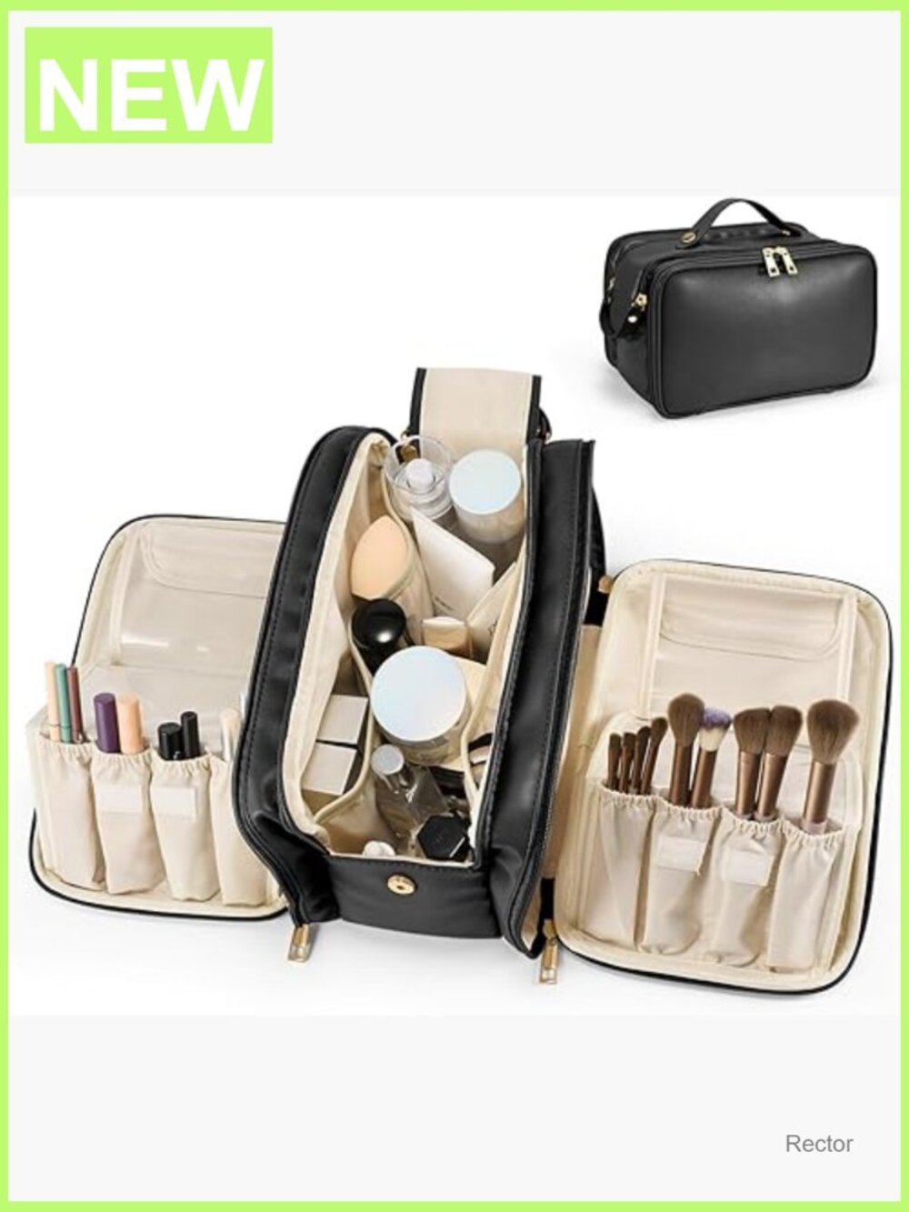 Large Capacity Cosmetic Bag Organizer Travel Makeup Toiletries Waterproof - Picture 1 of 6